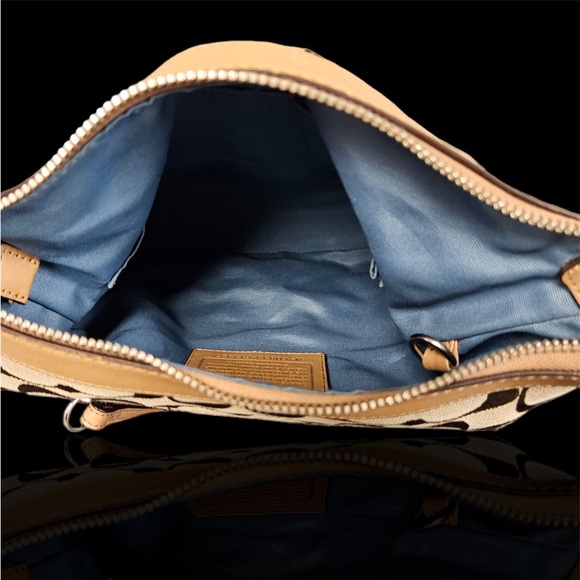 Coach Women's Brown Signature - Adjustable Strap Crossbody Handbag - Picture 10 of 14